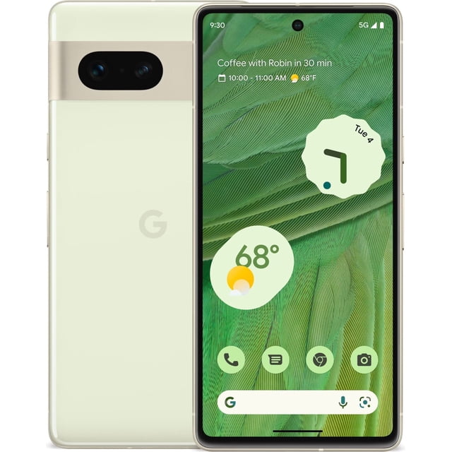 Refurbished Google Pixel 7 5G - 256GB – Lemongrass – 50MP Dual Rear & 10.8MP Front Camera - Fully Unlocked Smartphone - Excellent Condition