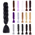 thumbnail image 1 of Lubelski Solid Color Synthetic Hair Extensions African Braids Crochet Braiding Ponytail, 1 of 7