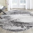thumbnail image 1 of SAFAVIEH Adirondack Collection ADR112G Moderne Abstrait Non-Déchirage Salon Chambre à Coucher Tapis, 8' x 8' Rond, Argent / Multi, 1 of 4