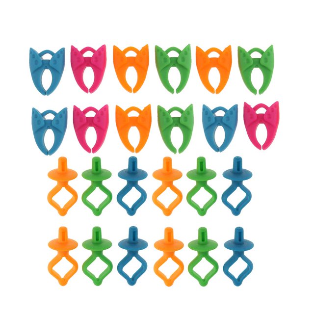 Abbracc 24x Pinces à Bobine en Silicone Colorées Assorties Outils de Couture