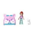 thumbnail image 3 of Polly Pocket Bunny Rabbit Vehicle Set, Micro Doll with Themed Die-cast Car & Pet Bunny Figure, 3 of 5