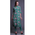 thumbnail image 3 of Bimba Printed Straight Kurtis For Women Button Down Mandarin Indian Tunic XXX-Large, 3 of 6