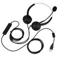 thumbnail image 1 of Qiilu Mute Function Call Center USB Headset Noise Cancelling USB Call Center Headset with Microphone, USB Call Center Headset with Microphone, Call Center Headset Noise Cancelling, 1 of 8