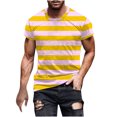 thumbnail image 1 of Birdeem Chemises pour Hommes Hommes Imprimé Fallow Col Rond T-Shirt Décontracté Mode Manches Courtes, 1 of 11