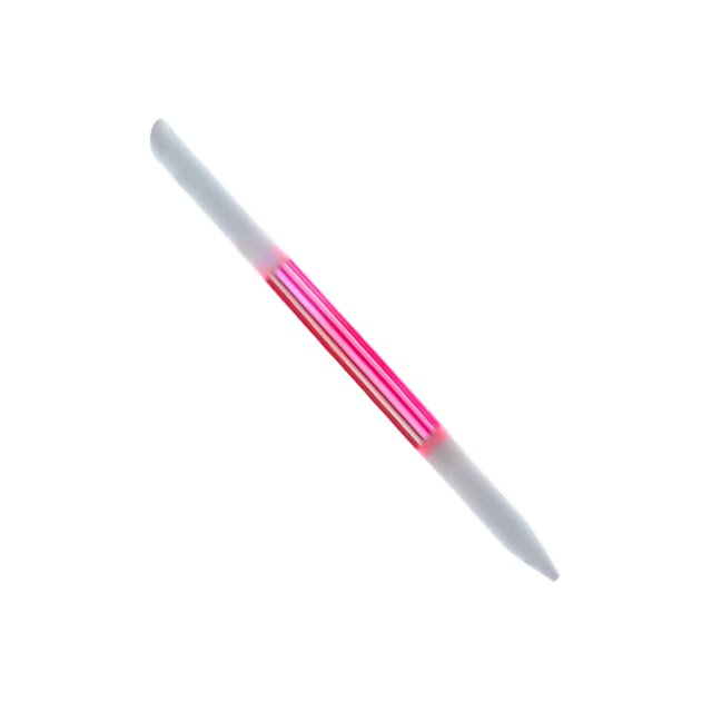 Dual Ended Glass Cuticle Pusher Reusable Precision Filing Etched Surface Washable Cuticle Trimmer Nail File for Nail Salons Home Women Pink