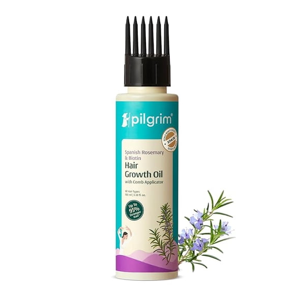 Pilgrim Spanish Rosemary & Biotin HairGrowth Oil to Control Hair Fall & Strengthens