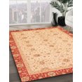 thumbnail image 2 of Ahgly Company Tapis d'Intérieur Ronds Abstraits Orientaux Orange, 5 Pieds Rond, 2 of 6