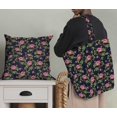 thumbnail image 5 of Soimoi Poly Georgette Tissu Feuilles & Pivoine Imprimé Floral 1 Yard 52 Inch Wide, 5 of 5