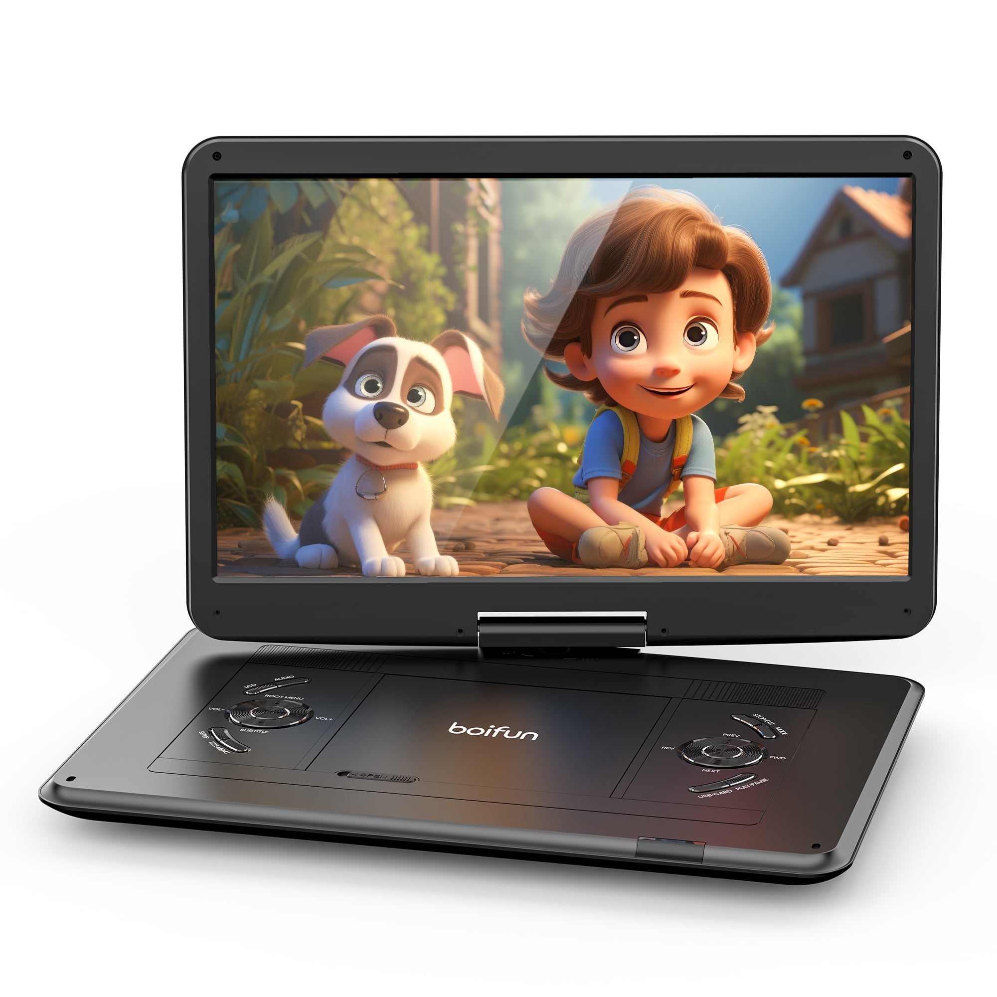 Gambians 週末特価BOIFUN ポータブルCD・DVDプレーヤー BOIFUN Portable DVD Player with 15.6