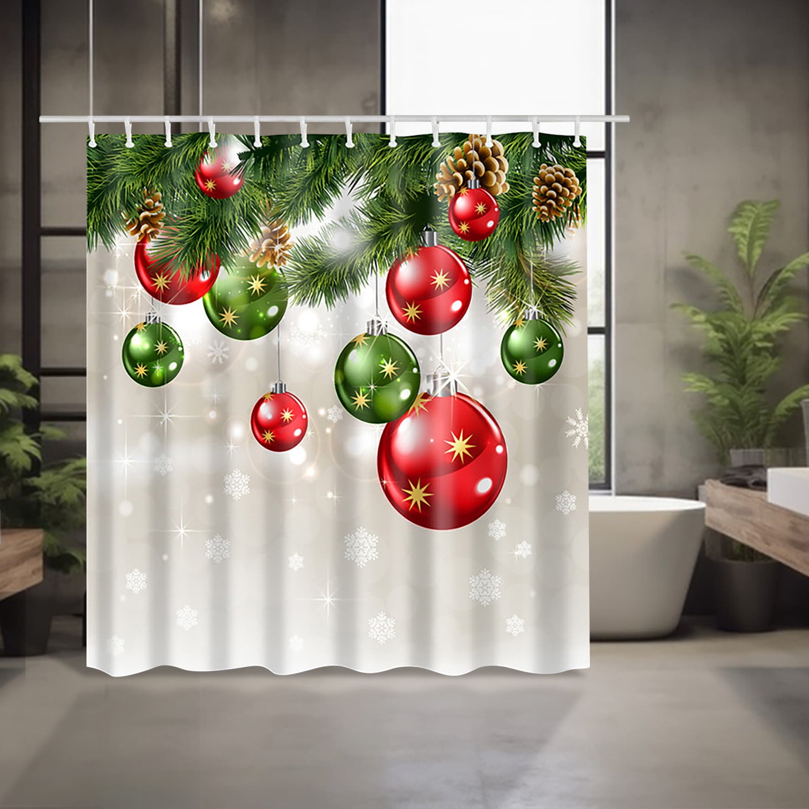 Chmadoxn Shower Curtain,Blackout Curtains Christmas Shower Curtain Various Patterns Shower Shower Curtain Bathroom Shower Curtain Digital Printing Polyester Shower Curtain shower curtain