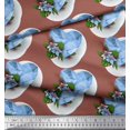 thumbnail image 2 of Soimoi Poly Georgette Fabric Tropical Flower & Heart Decor Fabric Printed Yard 52 Inch Wide, 2 of 3
