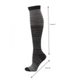thumbnail image 2 of Penkiiy Bas de Compression pour Hommes Motif Coloré Bas de Pression Hommes Femmes Bas Élastiques Mouvement Extérieur Bas Gris Foncé, 2 of 3