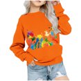 thumbnail image 1 of Dadaria T-Shirt Orange pour Enfants Hauts Manches Longues T-Shirt Col Rond Tee Matières Chandail d'Été Blouses 5 Ans, 1 of 4