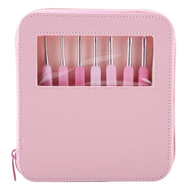 LHCER 9 PCS Gradient Color Crochet Hook Set Knitting Needles Stitches With Colourful Soft  Handle ,Crochet Hook Set,Aluminum Crochet Hook