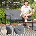 thumbnail image 4 of Outsunny Ensemble de Mobilier de Patio 4 Pcs avec Table en Verre Trempé Canapé Gris, 4 of 10