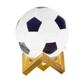 thumbnail image 2 of Milaget 3D Football Lamp Night Light Dimming Solid Wood Base Small Table Lamp Warm White Hollow Base, 2 of 9