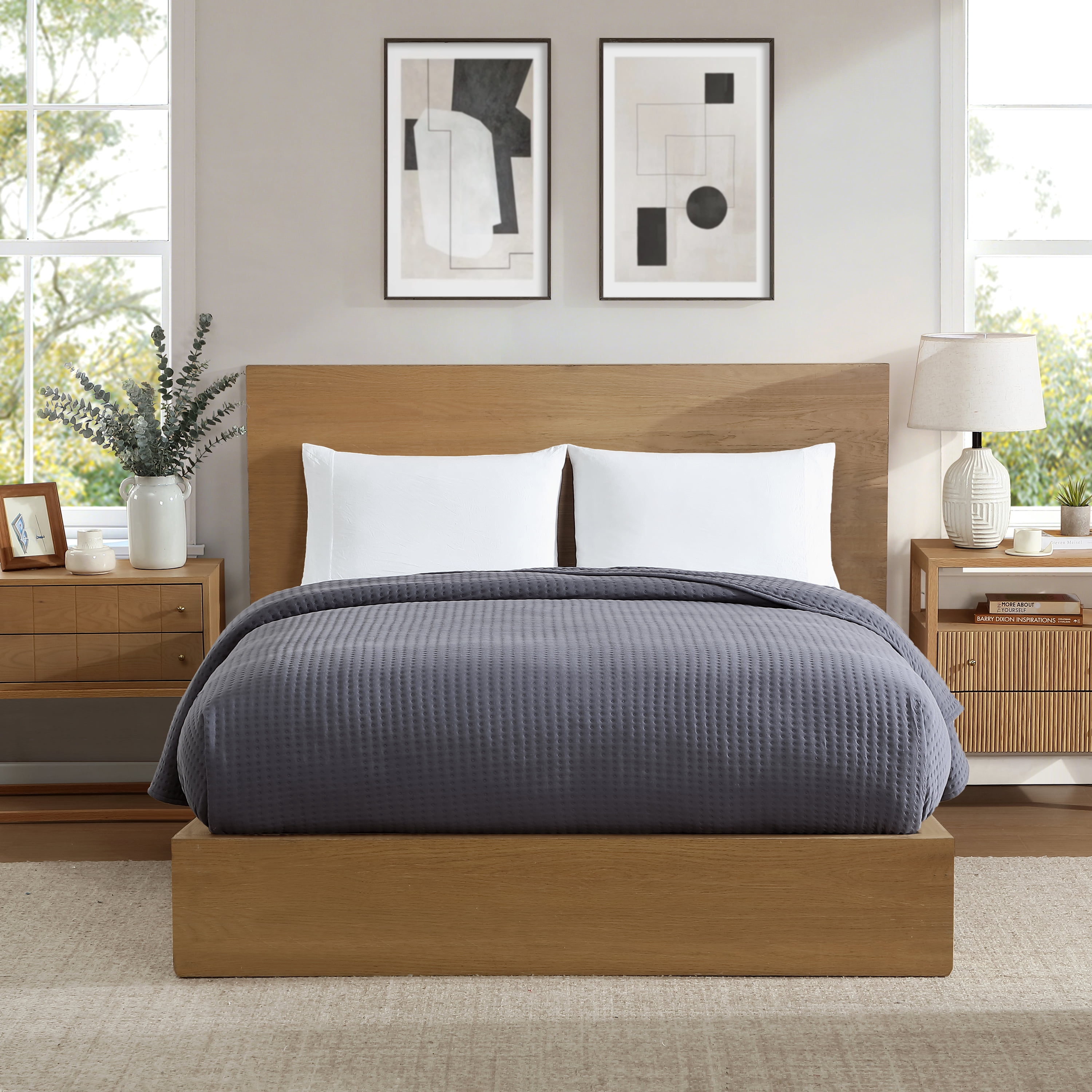 Couverture Allswell, bleu marine, taille Queen