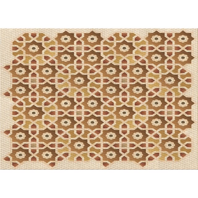 Ahgly Tapis Rectangulaire Lavable en Machine Intérieur Transitionnel Marron Or, 2 Pieds x 5 Pieds