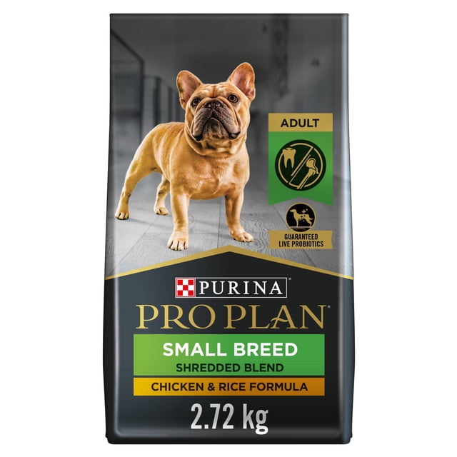 Purina Pro Plan Small Breed Shredded Blend Chicken & Rice Formula, Dry Dog Food 2.72 kg