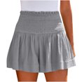 thumbnail image 1 of zanvin Short d'Été Décontracté Taille Haute Uni pour Femme, Gris, 1 of 5