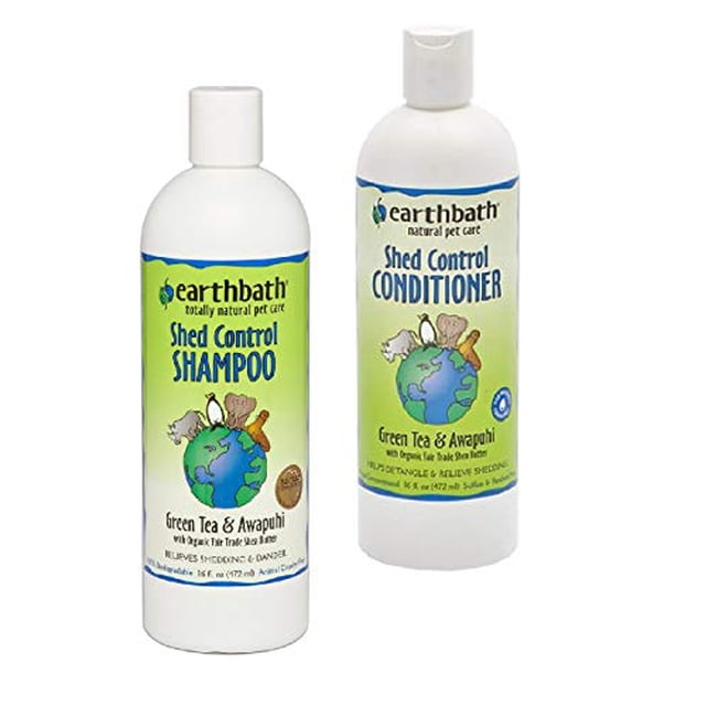 MPP Dog Shed Control Green Tea Detoxifiying Shampoo Conditioner Foam 16 oz or Gallon (16 oz - Shampoo and Conditioner)