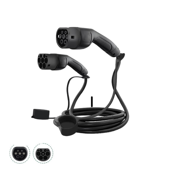 EV Car Charger Charging Cable 1 Phase or 3 Phase Electric Vehicle 16A-32A Type 2 Female to Male IEC 62196 Length 5M ,Easy to Operate