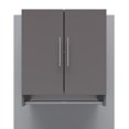 thumbnail image 4 of Systembuild Evolution Camberly 2 Door Wall Cabinet with Hanging Rod, Graphite Gray, 4 of 9