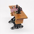 thumbnail image 4 of Mini Sewing Machine with Thread For Wooden 1/12 Dollhouse Miniature Furniture, 4 of 6