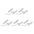 thumbnail image 1 of Unique Bargains 10Set Ribbon Crimp Clamp Ends Lobster Claw Clasps & Chain 35mm Silver Tone for DIY, 1 of 7