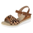 thumbnail image 1 of IUJSOY Womens Platform Wedge Sandals Open Toe Bowknot Espadrilles Buckle Ankle Strap Summer Shoes, 1 of 8