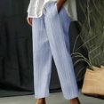 thumbnail image 2 of FNFYFH Clearance Plus Size Comfortable Ladies Linen Trousers Loose, 2 of 6