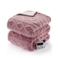 thumbnail image 1 of Queen Size Electric Heated Blanket - Dual Control Sherpa Blanket - 10 Heat Settings, 10-Hour Timer, Fast Heating, ETL Certified, Machine Washable, Pink, 84x90 Inches, 1 of 6