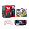 thumbnail image 1 of Nintendo Switch 2 Mario Kart World Bundle 256GB 7.9-Inch 1080P Screen, Joy-Con 2 with Mouse Sensor, Dock, with Super Mario 3D World + Bowser's Fury And Mytrix Wireless Pro Controller & Accessories, 1 of 5