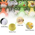 thumbnail image 2 of Dog Squeaky Toys Plush Chew Toys Cotton Ropes Stuffed Deer Elephant Bear Frog, 2 of 8