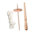 thumbnail image 3 of segolike Drop Spindle Portable Sewing Projects for Beginners Wood for Knitted Felting with wool strips, 3 of 9