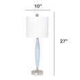 thumbnail image 3 of Lalia Home Stylus Table Lamp with White Fabric Shade, Blue, 3 of 5