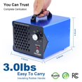 thumbnail image 3 of ONAMOR Ozone Generator 88,000mg - Ozone Machine for Home, Smoke, Car, and Pet Room. (Suitable for Area of 7,000 Square Feet) - Blue, 3 of 7