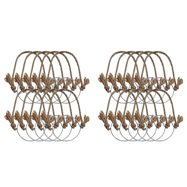 Hangers for Mason Jar,Linen Rope Handles for 70mm Wide Mouth Mason Jars Glass Jars,Mason Jar Hanging Ropes,20Pcs,No Jars