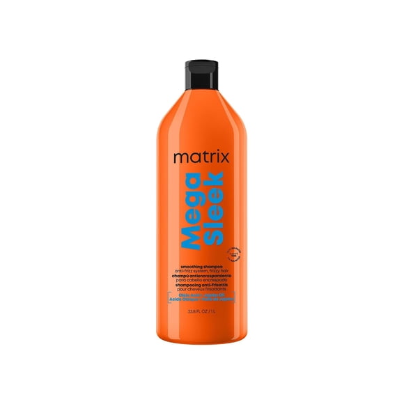 Matrix Mega Sleek Anti-Frizz Smoothing Shampoo, Sulfate-Free, for Frizzy Color-Treated Hair, 33.8 fl oz