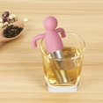 thumbnail image 3 of Tea Infuser for Loose Leaf Tea Cute Tea Strainer Ball Stainless Steel Extra Fine Mesh Tea Steeper Filter for Cup Mug Silicone Handle（Pink）, 3 of 7