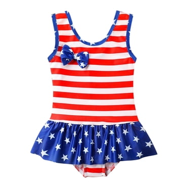 Ketyyh-chn99 Swimsuit for Girls One Piece Swimsuit for Girls Swimwear Short Trunks Children Solid Swimming Bathing Suit Kids Red,2T