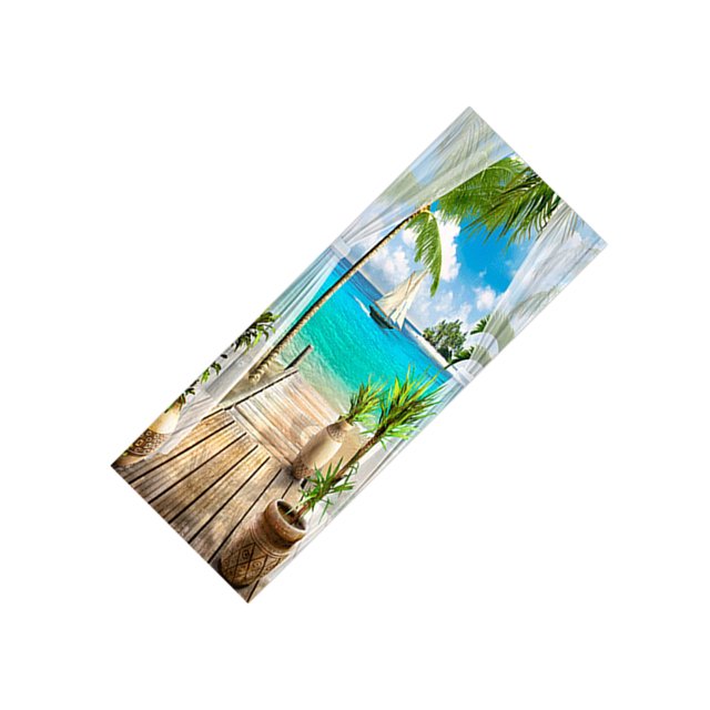 Redempat 2pcs/set Add Touch Of Elegance To Space With 3D Door Stickers Instantly Change Look Of Room PVC 3D Door Mural Sticker As Shown M:88*200cm 1Set