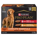 Purina Pro Plan Complete Essentials Entrée Variety Pack, Nourriture pour chien humide 368 g x 12