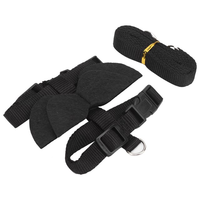 Harnais Doux Réglable, Harnais pour Lapins Application Grand Design à Double Sangle pour Animaux pour Promenade Aile Noire m