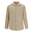 thumbnail image 3 of Birdeem Chemise Décontractée Mode Homme Couleur Unie Boutons Poches Manches Longues Col Rabattu, 3 of 5
