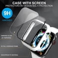 thumbnail image 2 of KOMI 2-Pack for Apple Watch Series 9/8/7/6/5/4/Series SE/SE 2 45mm All-around Screen Protector Case, Tempered Glass Screen Protector Case Ultra-thin for iWatch 45mm Protection Cover - White, 2 of 5