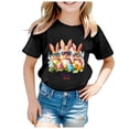 thumbnail image 4 of T-shirts à Manches Courtes pour Fille, Tenue de Pâques, Imprimé de Pâques, Col Rond Décontracté, T-Shirts Basiques, Chemises pour Filles, Taille 8-10 Ans, 4 of 4
