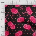 thumbnail image 2 of oneOone Georgette Viscose Magenta Fabric Cherry Fabric For Sewing Printed Craft Fabric By The Yard 42 Inch Wide, 2 of 4