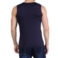 thumbnail image 4 of Mens Summer Ice Silk Traceless Thin Breathable Pure Color V-neck Sleeveless Top, 4 of 9