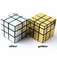 thumbnail image 2 of Mirror Speed Cube Puzzle 3x3x3 Gold and Silver Mirror Magic Cube Irregular Speedcubing Set 2 Pack, 2 of 7